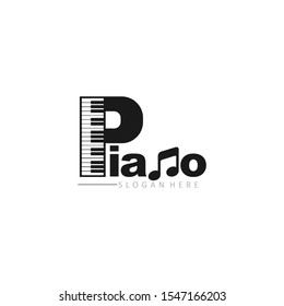 piano logo icon designs vector