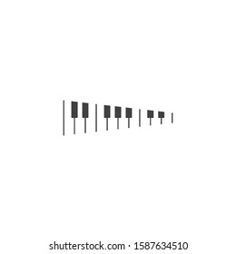 Piano logo icon vector ilustration template