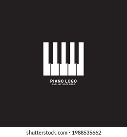 Piano logo icon vector template.