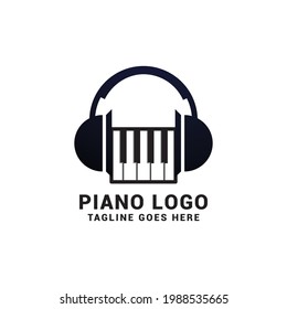 Plantilla vectorial del icono del logotipo del piano.