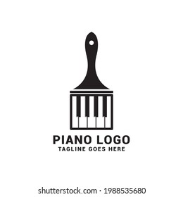 Piano logo icon vector template.