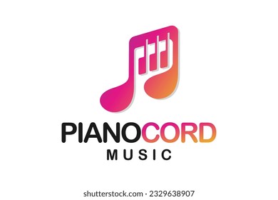 piano logo. music piano creative company. vector illustration