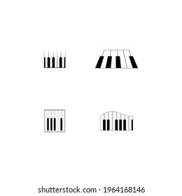 piano logo stock illustration design