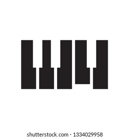 Piano logo template vector icon design