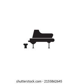 Piano logo template vector icon illustration design