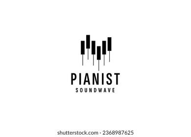 piano logo vector icon illustration