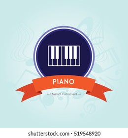 Piano Logotype Icon Symbol Vector Design