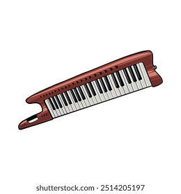 Piano Marimba Teclado Teclado Acordeón Harmonica Música Clásico Antiguas Diseño Arte Ilustración Decoración Vector