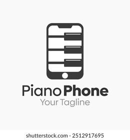 Design-Vorlage für mobile Piano-Logos. Gut für Unternehmen, Agentur, Gemeinschaft und Organisation