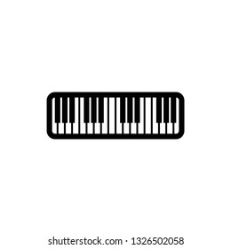 Piano monochrome icon in trendy isolated on white background. vector illustration, EPS 10. vector
