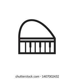 Piano Multimedia Vector Icon Illustration