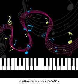 Piano music abstract