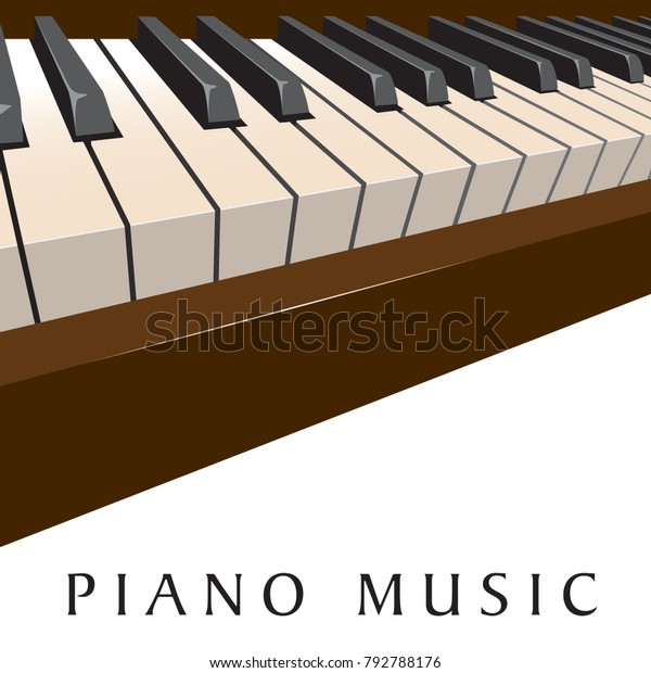 Piano Music Background Dramatic Keyboard View Stock Vector (Royalty ...