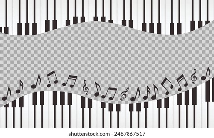 piano music background in vector