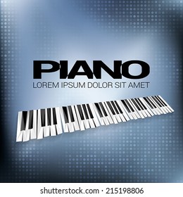 Piano Music. Concept with abstract piano keyboard. 