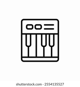 piano music icon sign vector