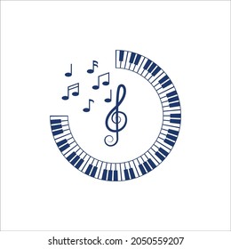 Piano Music Icon Vector illustration design template