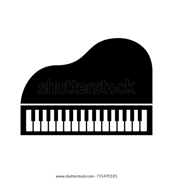 Piano Music Instrument Classic Cartoon Stock Vector