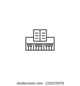 Piano music instrument icon vector
