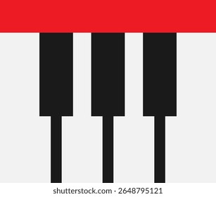 Piano Music Instrument Icon Vetor Ilustração Plana
