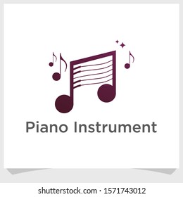 piano music logo design inspiration, art music logo design vector