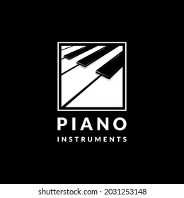 piano music logo design vector