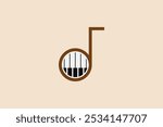 piano and music note logo. chord logo. chord and piano logo