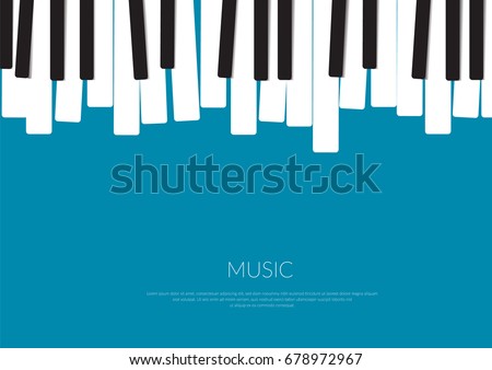 Piano Music Poster. Vector illustration