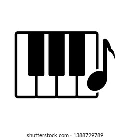 piano - musical icon vector design template