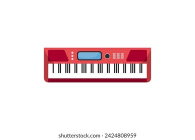 Piano Musical Instrument Flat Sticker Design