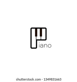 Piano musical instrument on white background. vector