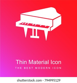Piano musical instrument red and pink gradient material white icon minimal design