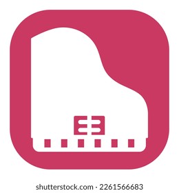 Notación piano y musical, vista superior - icono, ilustración sobre fondo blanco, estilo de glifo de color