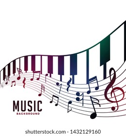 piano and musical notes chord background
