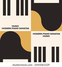 Piano. Cartel musical para tu diseño. Diseño de Elementos de música para tarjeta, invitación, volante. Ilustración vectorial de fondo de música. Teclado de piano de música. 