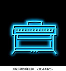 piano musician instrument neon light sign vector. piano musician instrument illustration