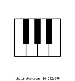 Piano notes outline icon isolated. Symbol, logo illustration for mobile concept and web design.