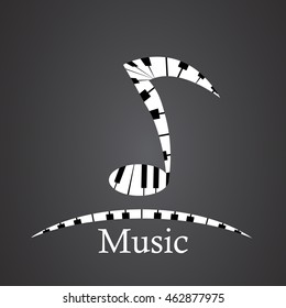 Piano notes,Music icon, logo