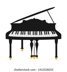 Piano on the white background. Vector illustration.