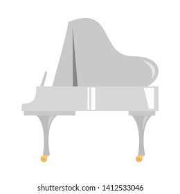 Piano on the white background. Vector illustration.
