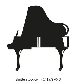 Piano on the white background. Vector illustration.