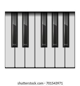 Piano One Octave Keys. Vector
