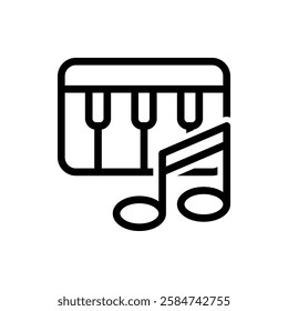 Piano Outline Icon. Piano Icon