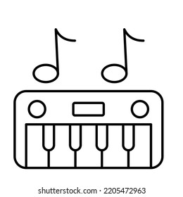 Piano Outline Vector Icon Which Can Easily Modify Or Edit

