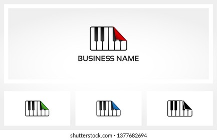 Piano Paper Sheet Page Logo