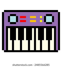  Piano in pixel art style