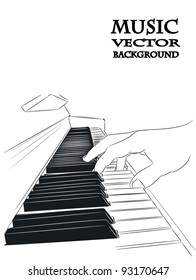 Piano play - vector