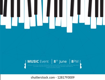 Piano Poster Music Event Vector Illustration