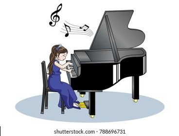 Piano recital image - Woman