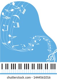 Piano recital, vector, concert poster